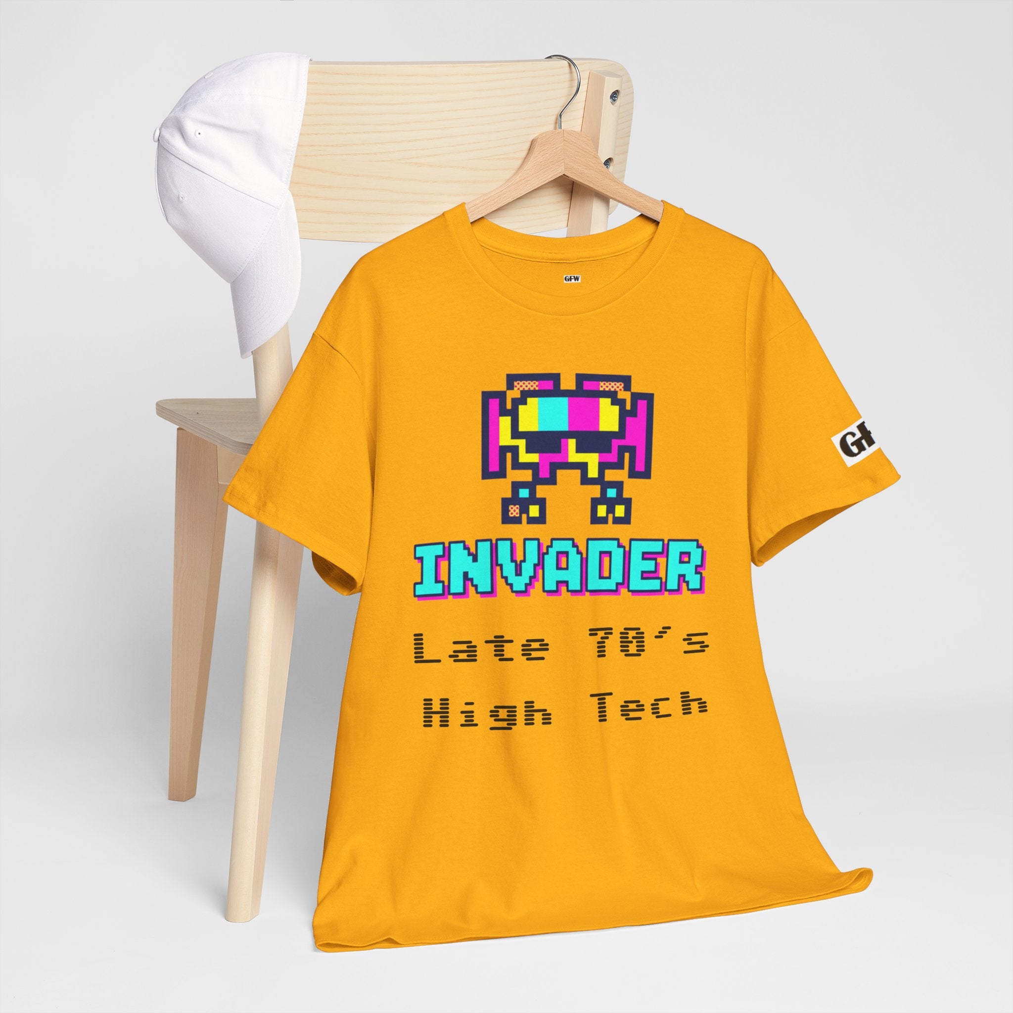 Invader Retro Pixel Tee — "Late 70's High Tech" Vintage Video Game T-Shirt