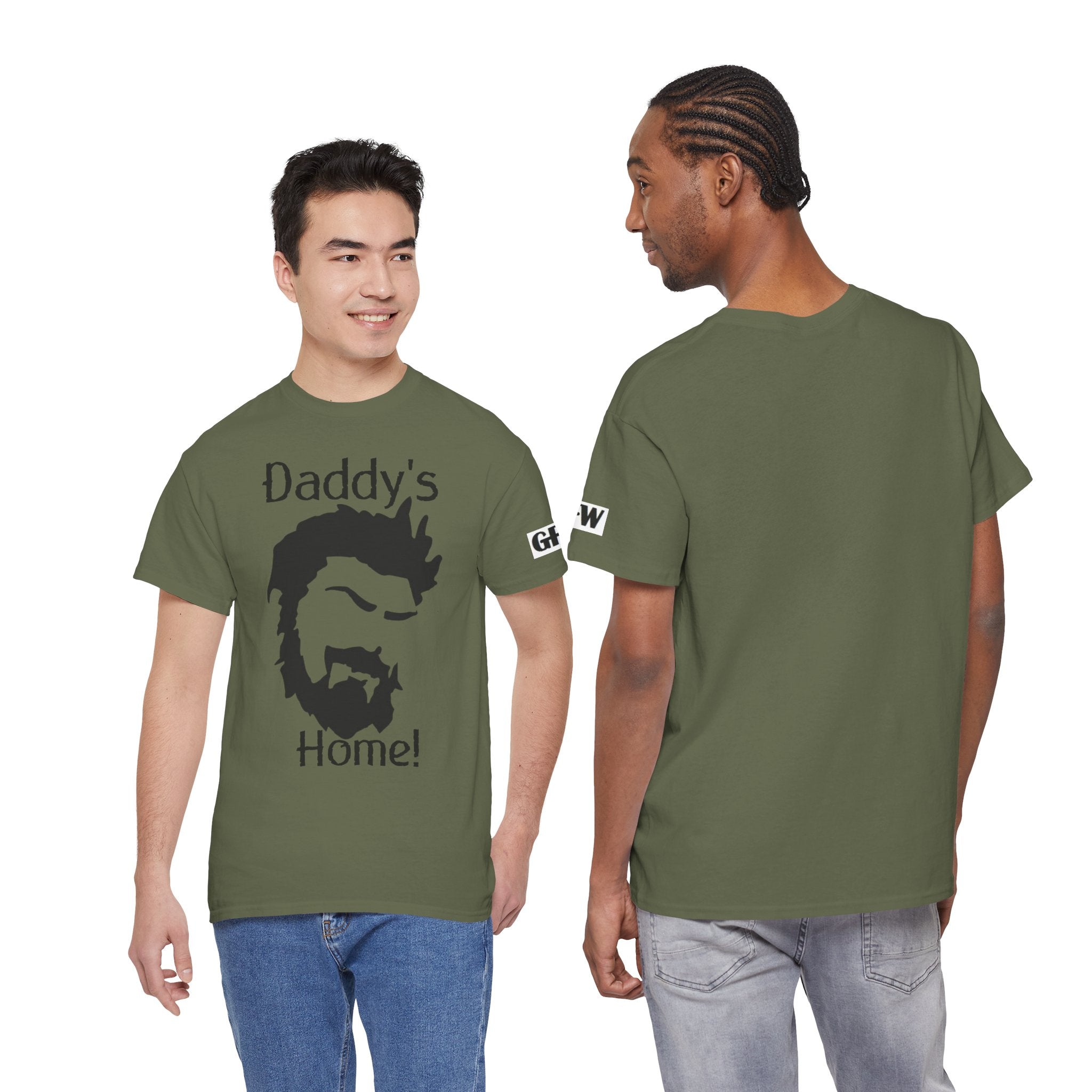 Daddy's Home T-Shirt — Men's Beard Silhouette Father's Day Tee