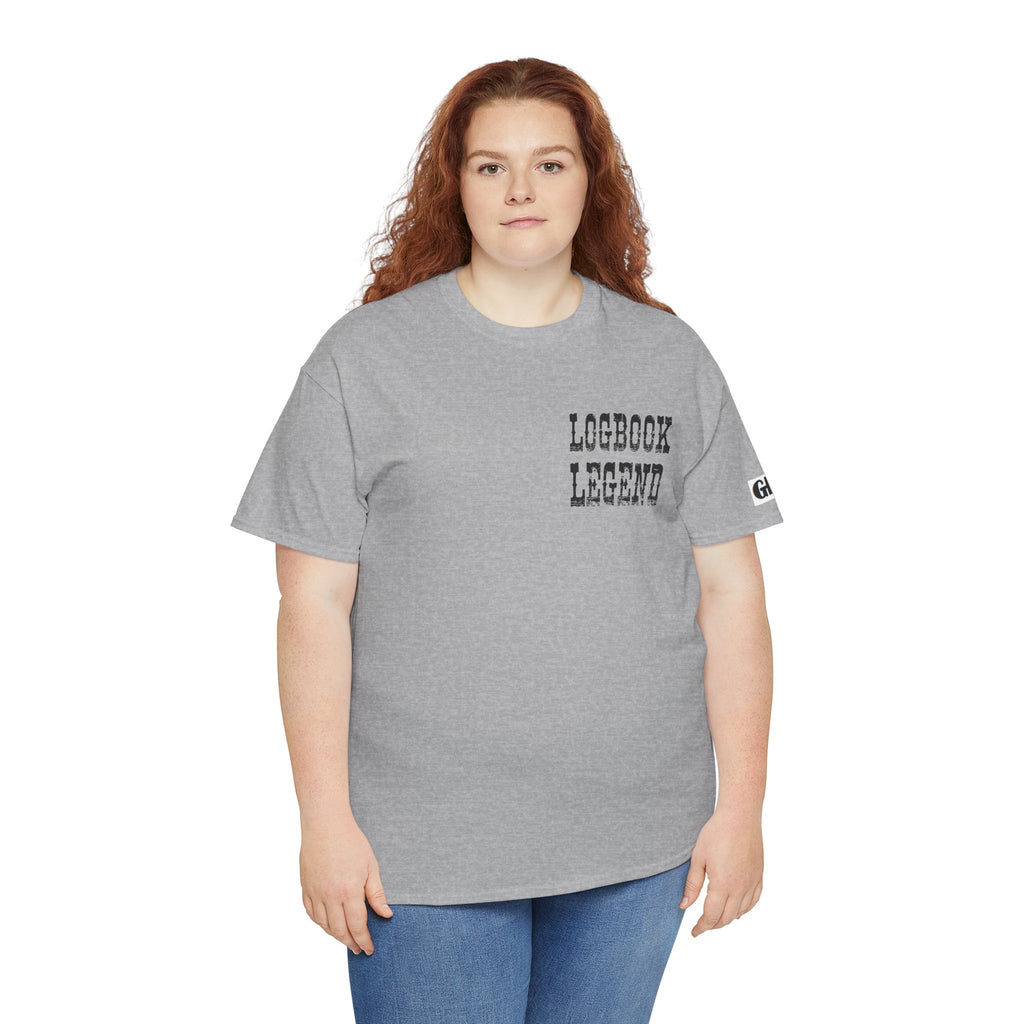 Logbook Legend Trucker Tee — "Logbook Legend" Graphic T-Shirt for Drivers