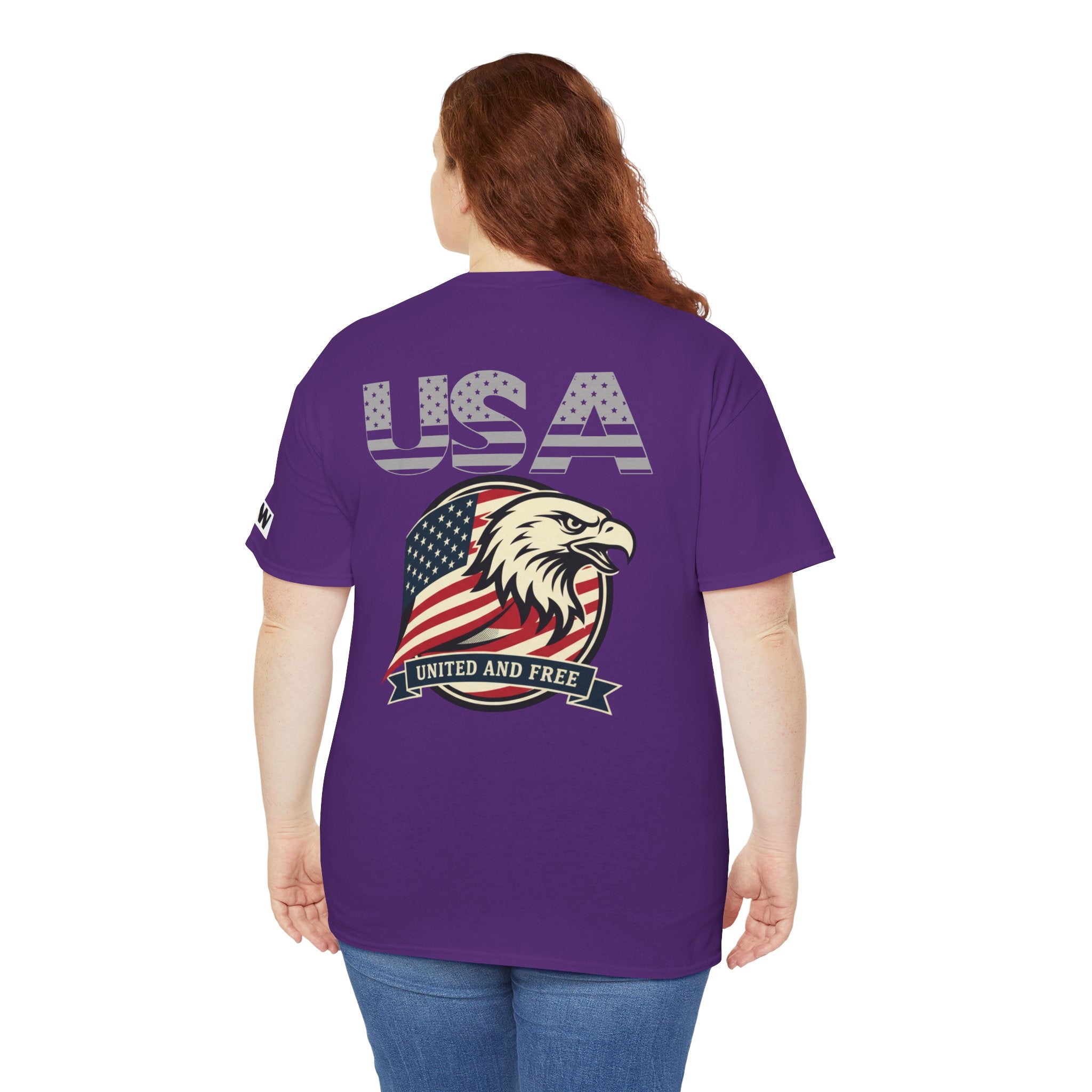 USA Bald Eagle T‑Shirt — "United and Free" Patriotic Tee