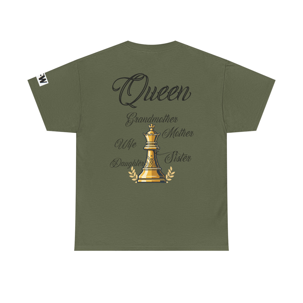 Queen Chess Piece T-Shirt — "Queen" Family Roles Tee (Grandmother, Wife, Mother, Daughter, Sister)