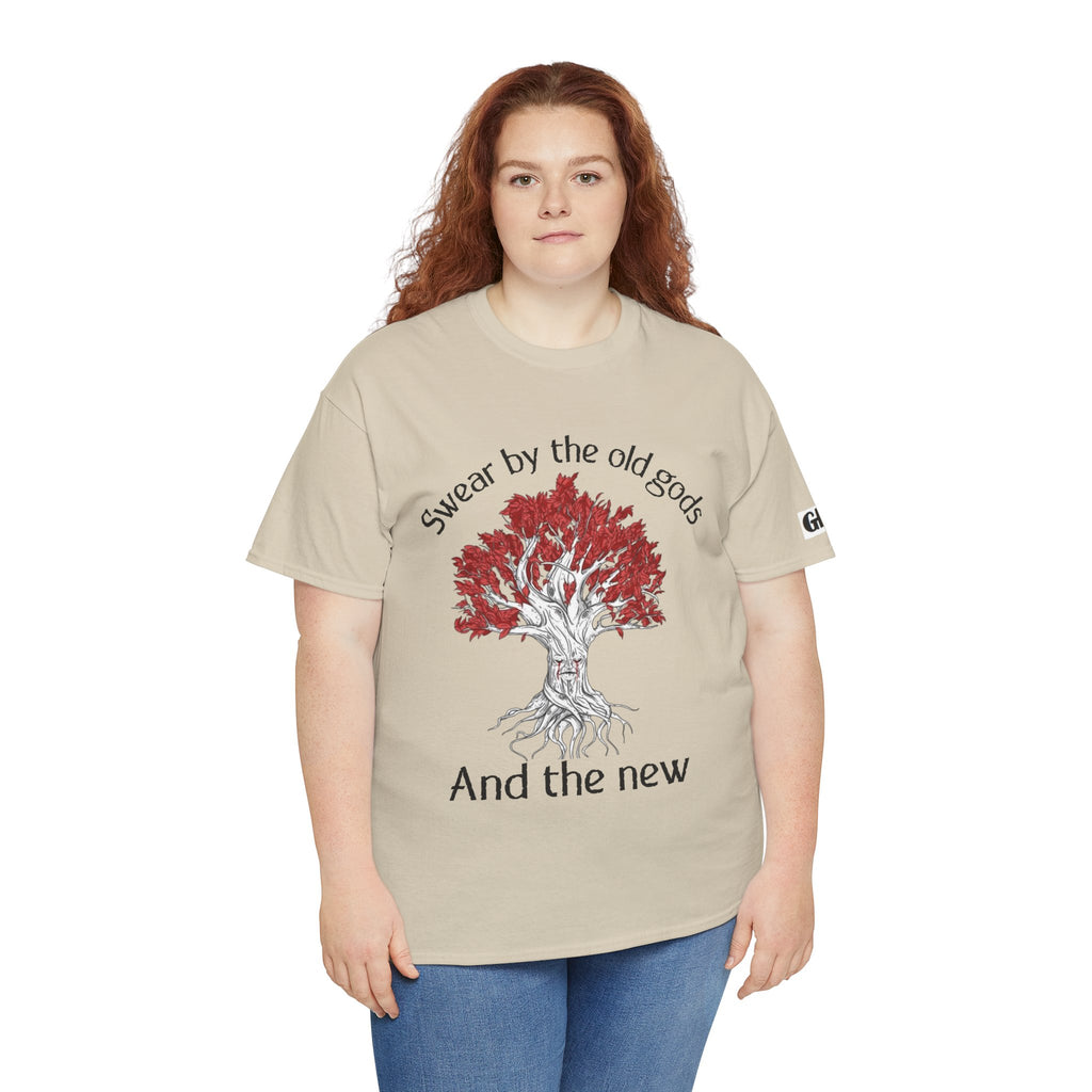 Old Gods & New Tree Tee — "Swear by the old gods and the new" Graphic Shirt
