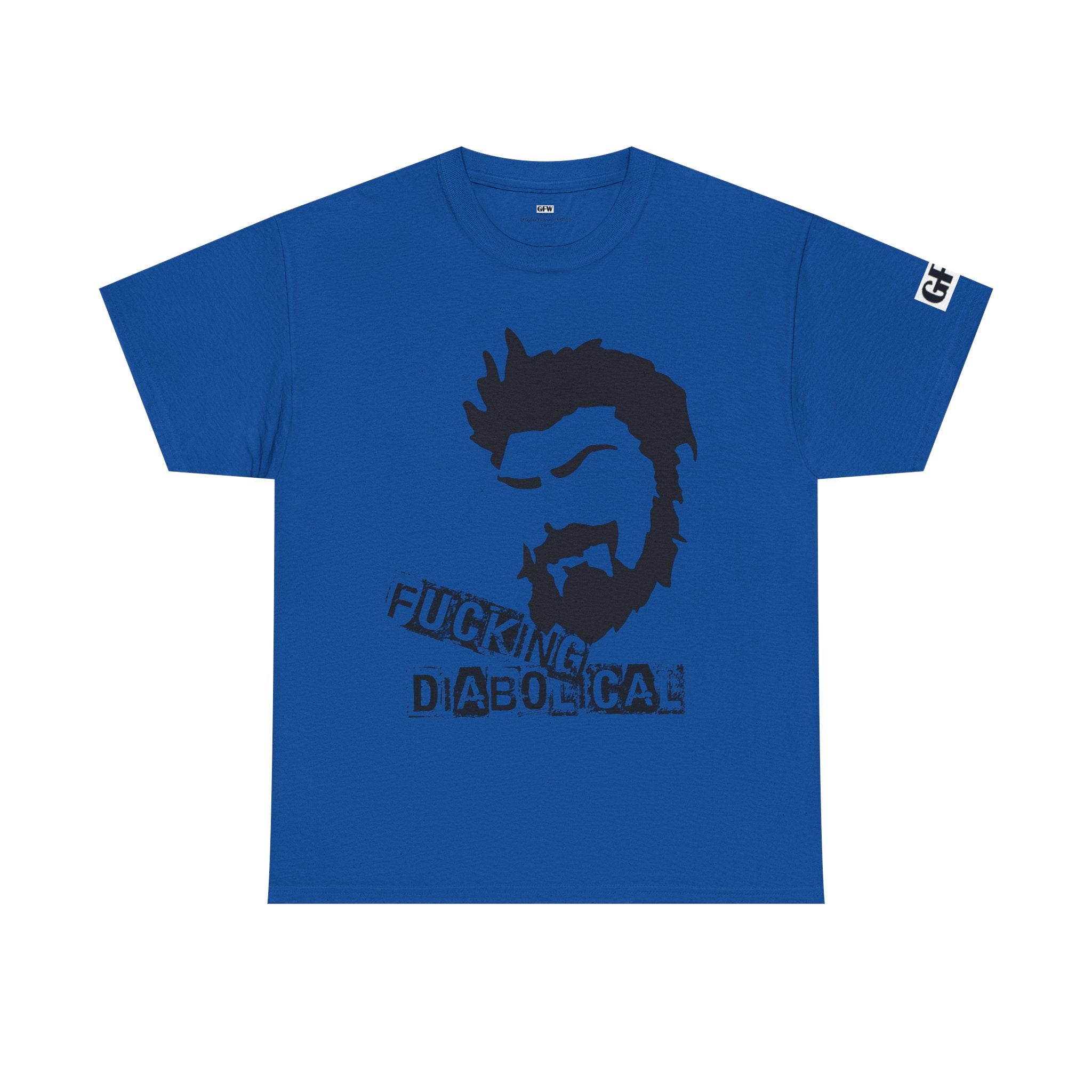 Diabolical Beard Graphic Tee – "Fucking Diabolical" White Cotton Shirt