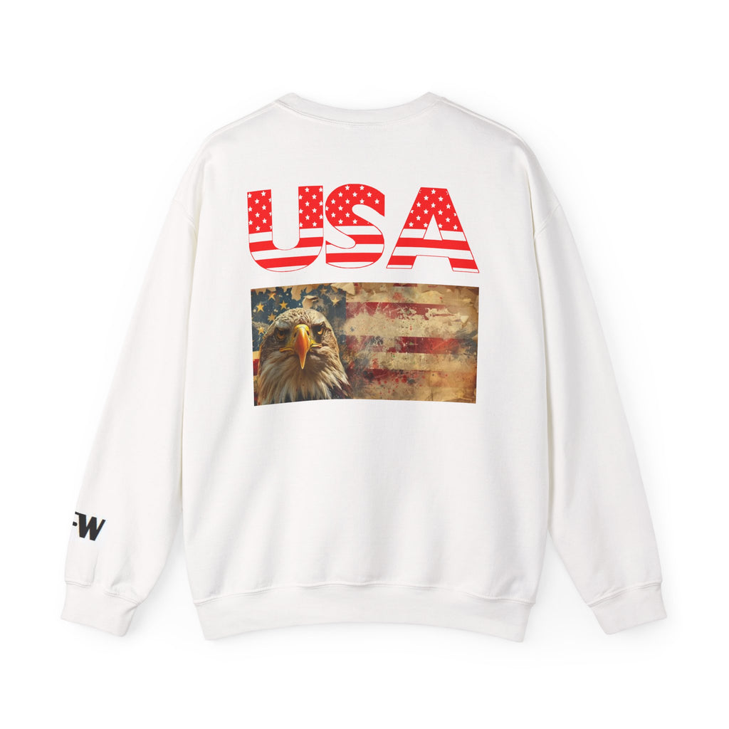 Patriotic USA Eagle Crewneck Sweatshirt — "YES I AM AN AMERICAN" Graphic