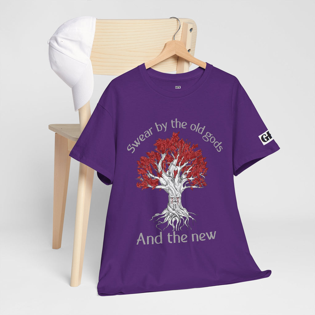Old Gods & New Tree Tee — "Swear by the old gods and the new" Graphic Shirt