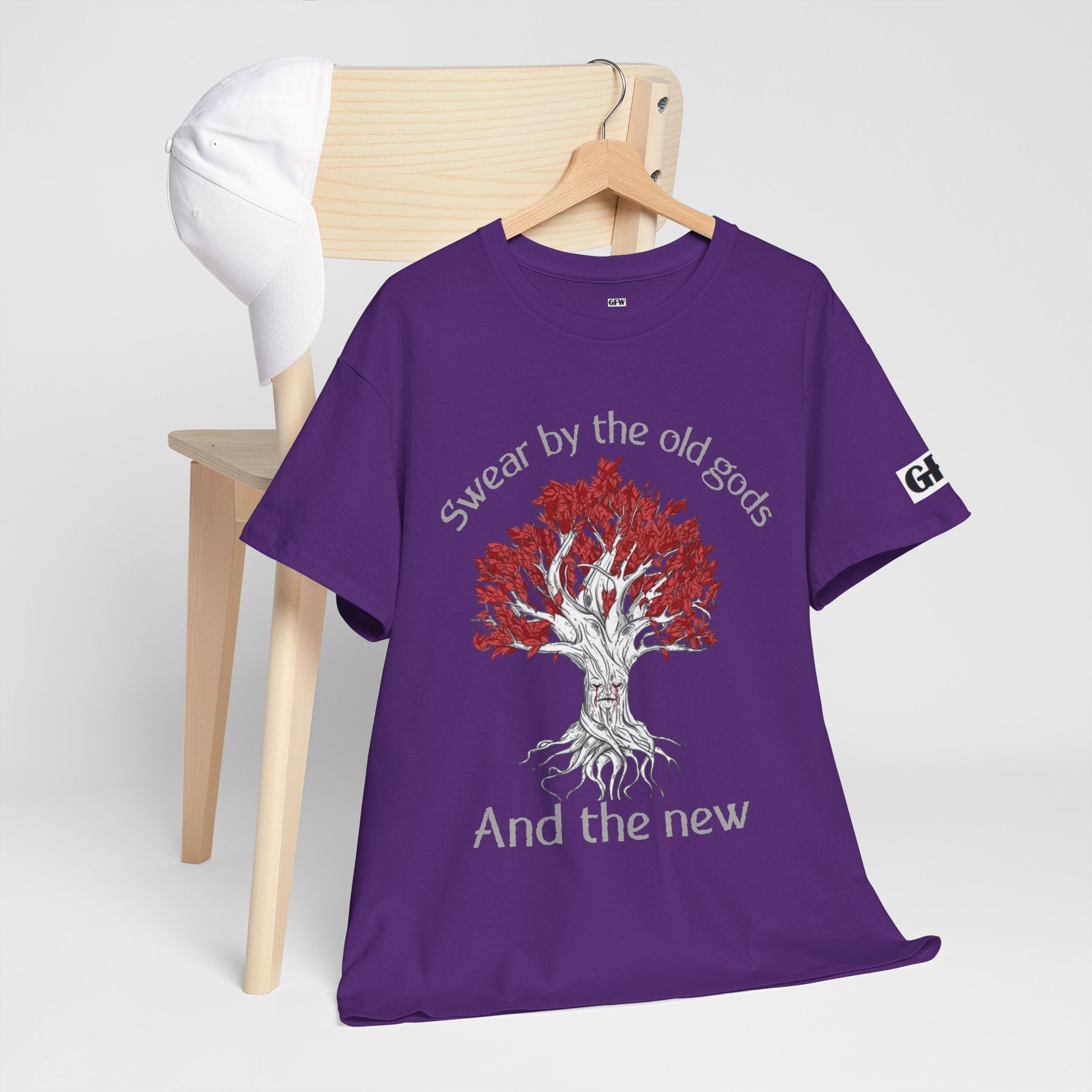 Old Gods & New Tree Tee — "Swear by the old gods and the new" Graphic Shirt
