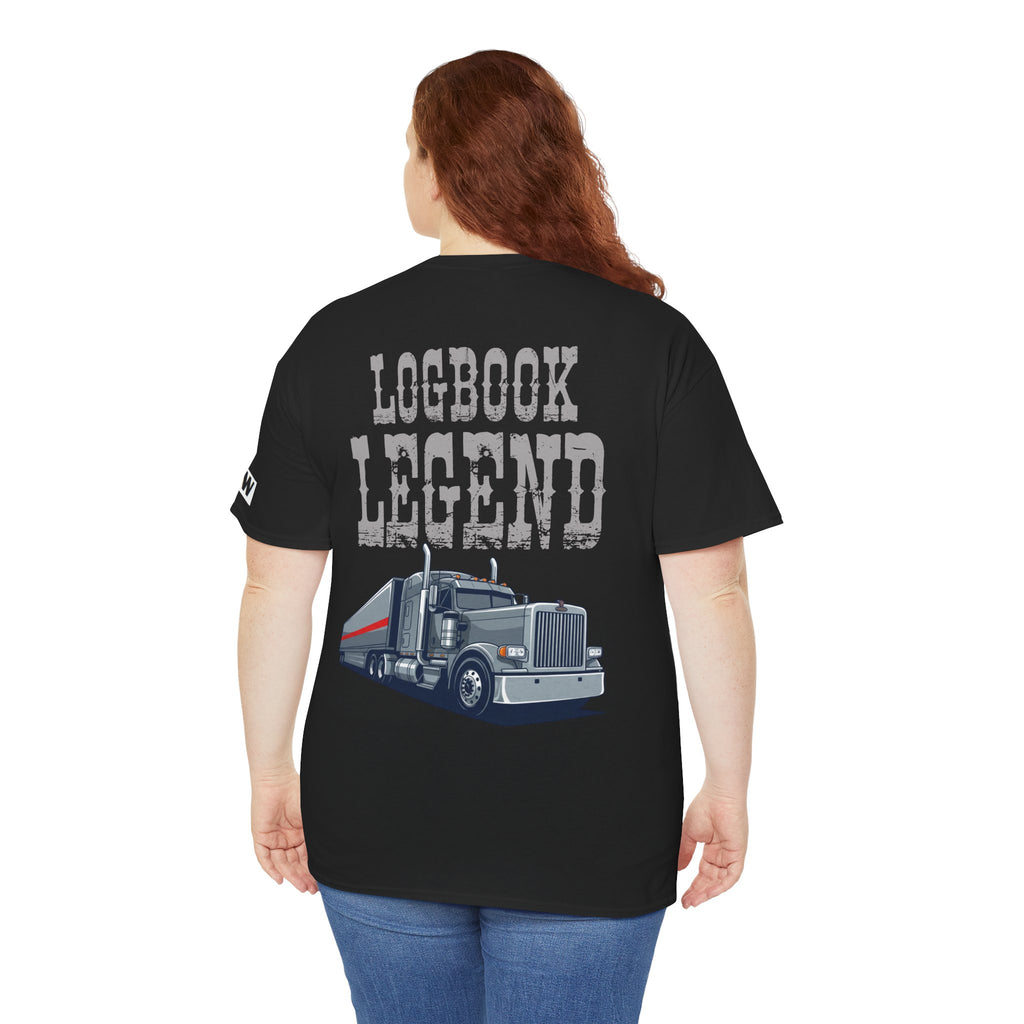Logbook Legend Trucker Tee — "Logbook Legend" Graphic T-Shirt for Drivers