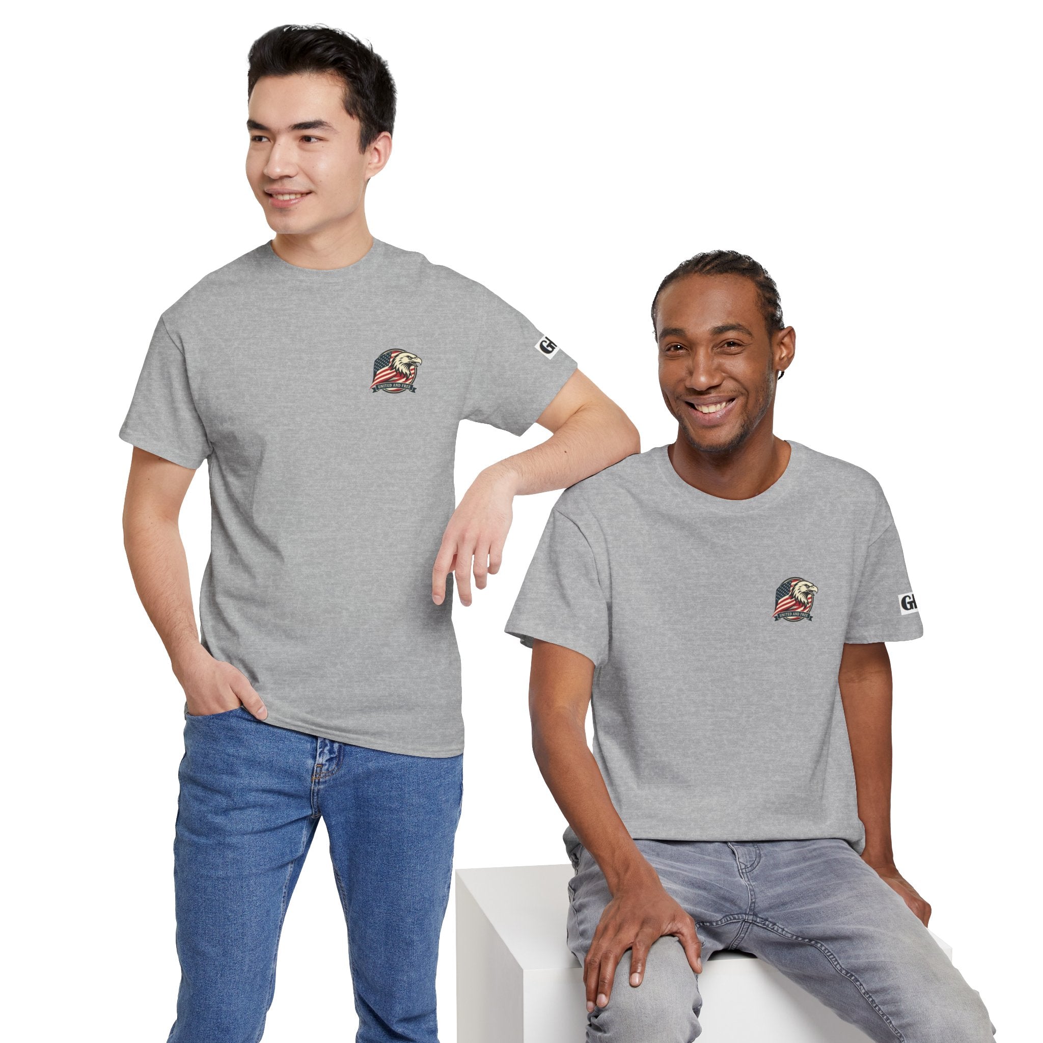 USA Bald Eagle T‑Shirt — "United and Free" Patriotic Tee