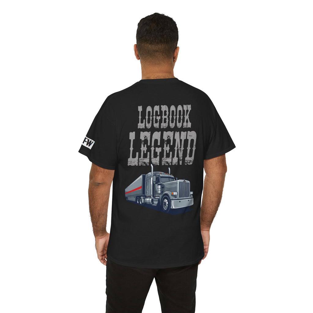 Logbook Legend Trucker Tee — "Logbook Legend" Graphic T-Shirt for Drivers