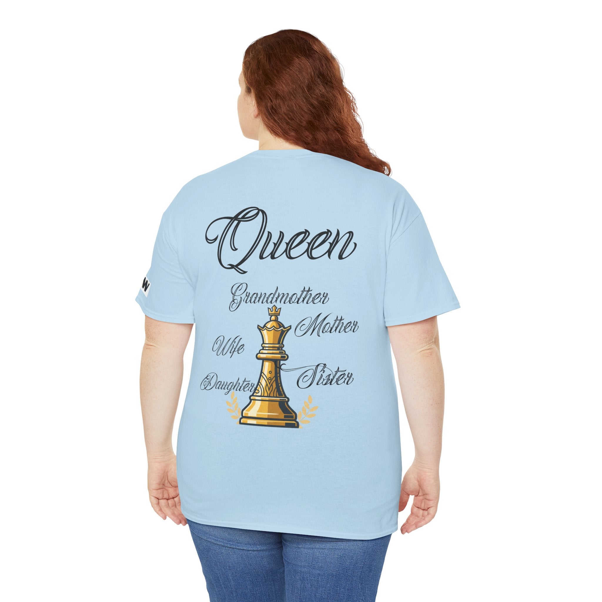 Queen Chess Piece T-Shirt — "Queen" Family Roles Tee (Grandmother, Wife, Mother, Daughter, Sister)