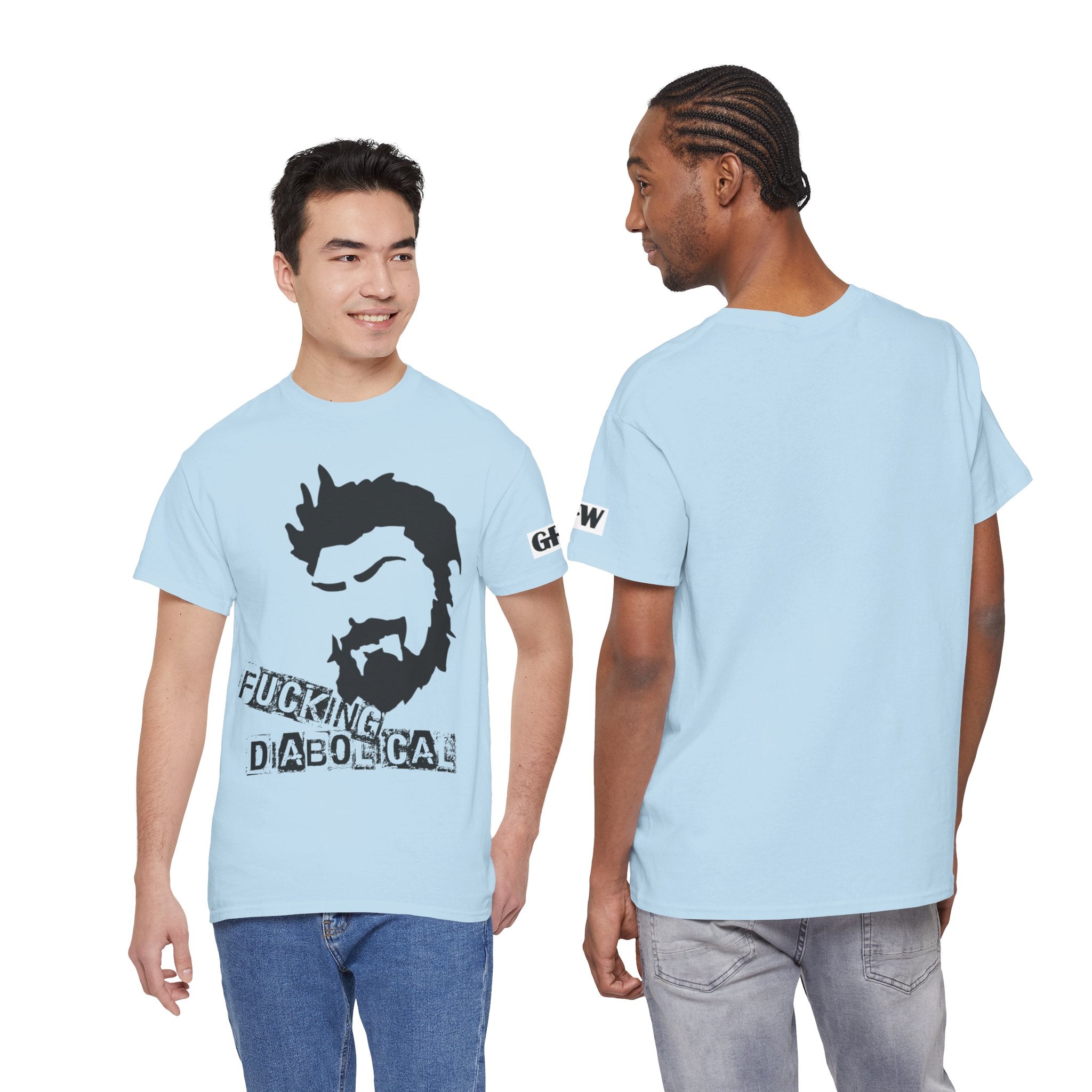 Diabolical Beard Graphic Tee – "Fucking Diabolical" White Cotton Shirt