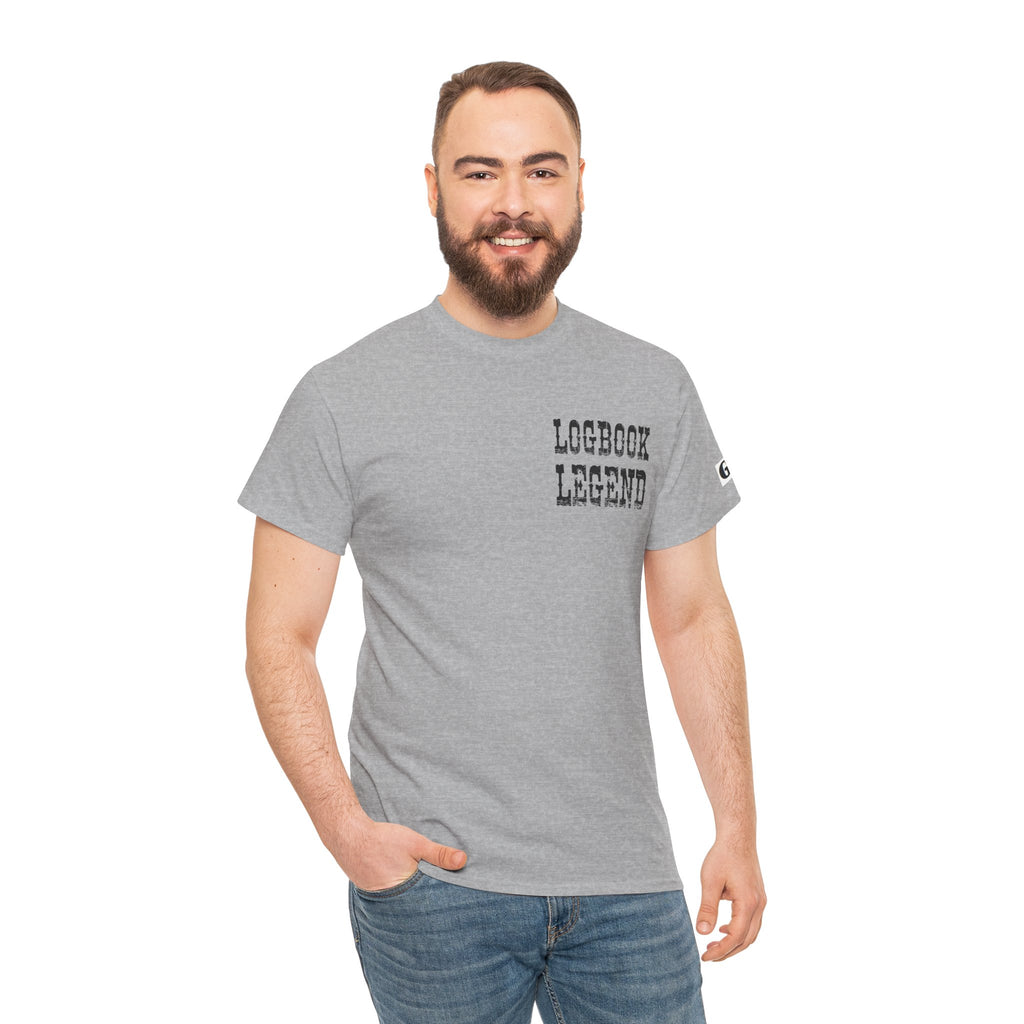 Logbook Legend Trucker Tee — "Logbook Legend" Graphic T-Shirt for Drivers