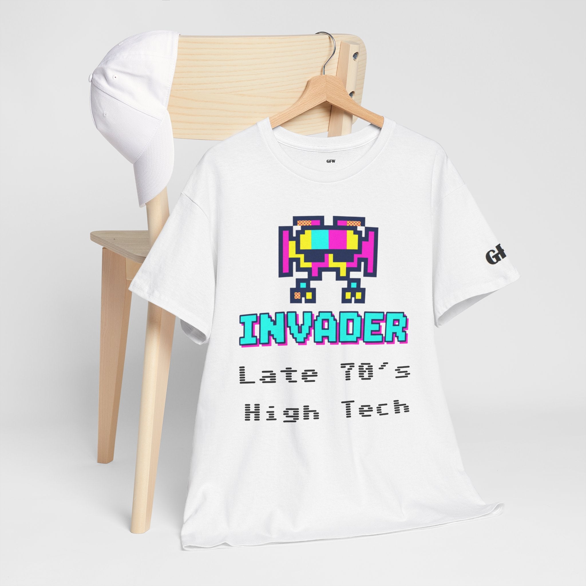 Invader Retro Pixel Tee — "Late 70's High Tech" Vintage Video Game T-Shirt