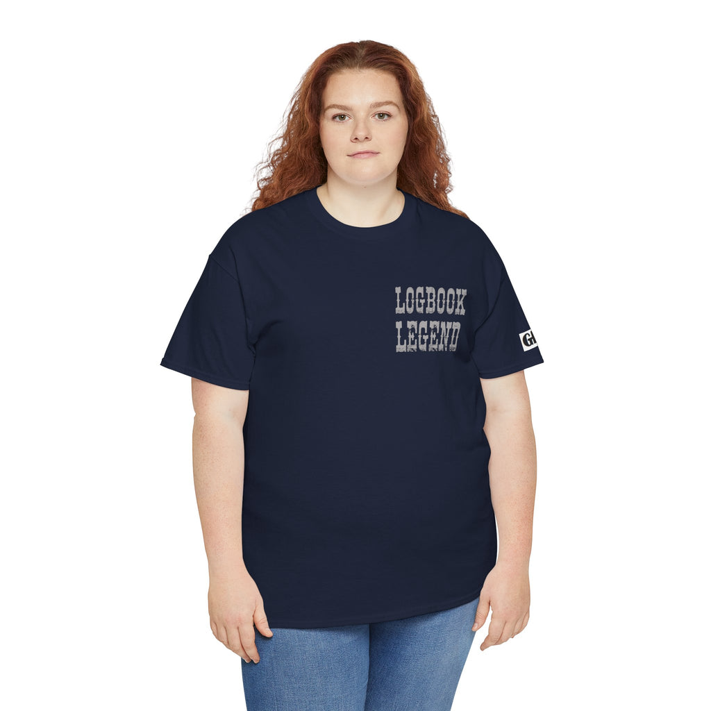 Logbook Legend Trucker Tee — "Logbook Legend" Graphic T-Shirt for Drivers