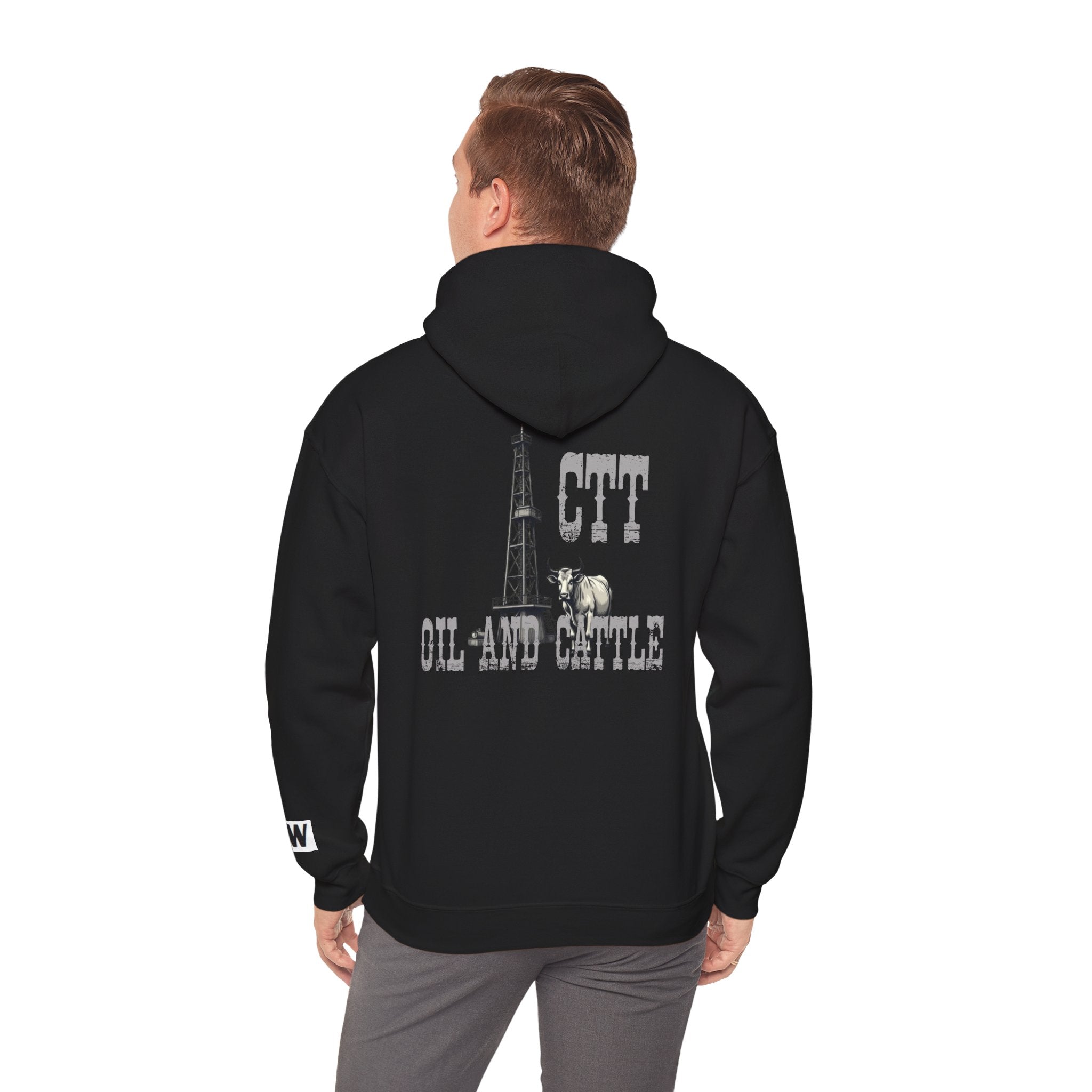 CTT Oil and Cattle Hoodie - Western Oilfield Ranch Sweatshirt