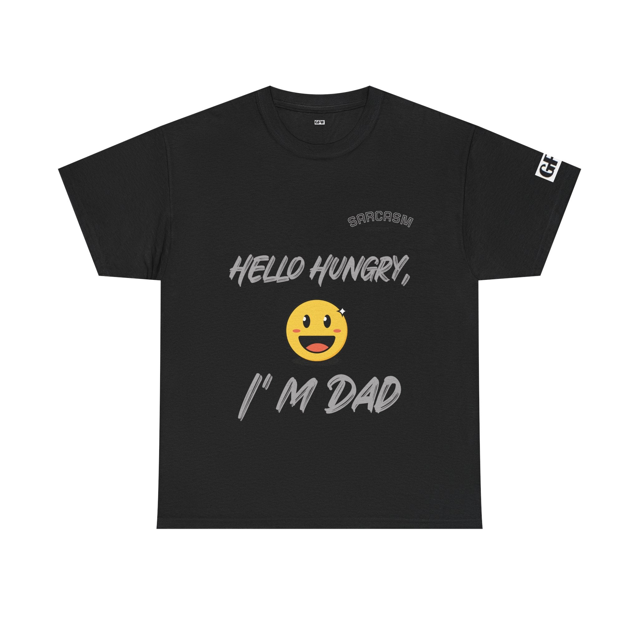 Dad T-Shirt — “Hello Hungry, I’m Dad” Funny Emoji Father’s Day Tee