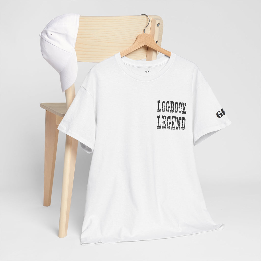 Logbook Legend Trucker Tee — "Logbook Legend" Graphic T-Shirt for Drivers