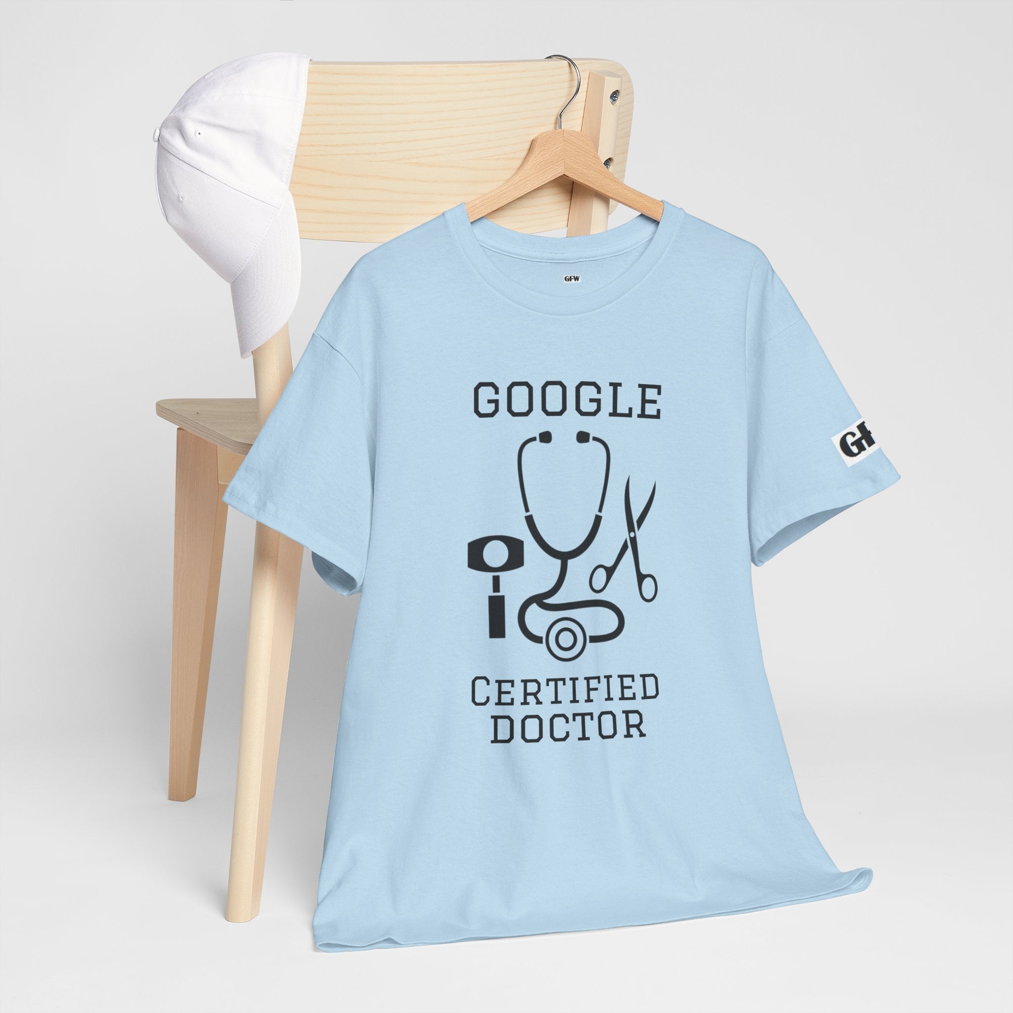 Google Certified Doctor T-Shirt — Funny Medical Tee for Doctors & Med Students