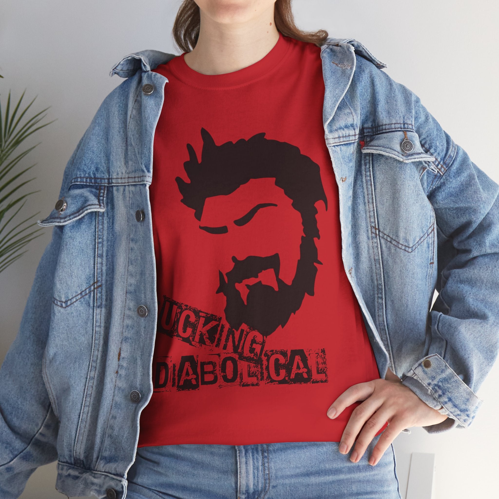Diabolical Beard Graphic Tee – "Fucking Diabolical" White Cotton Shirt
