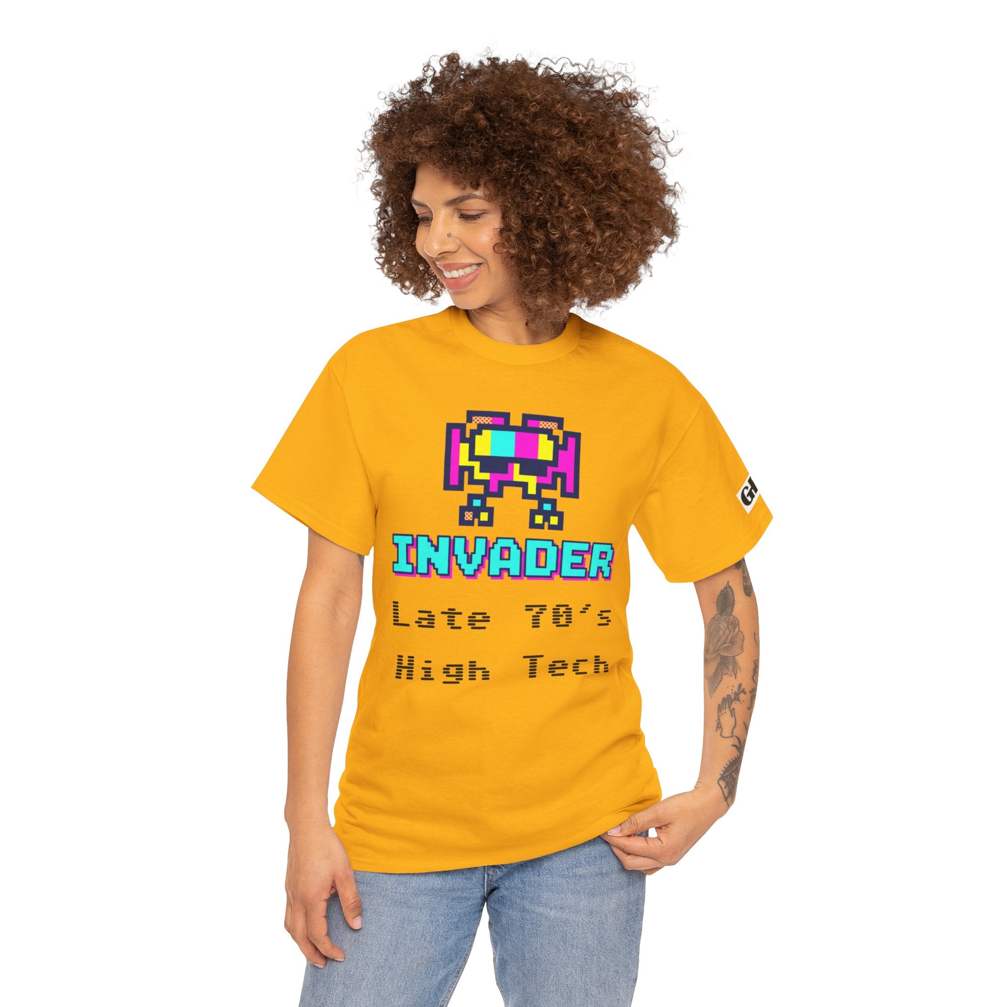 Invader Retro Pixel Tee — "Late 70's High Tech" Vintage Video Game T-Shirt