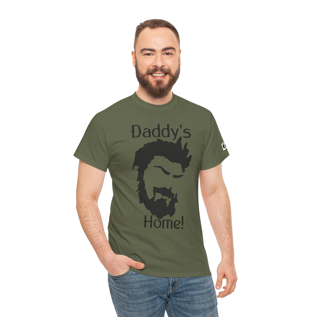 Daddy's Home T-Shirt — Men's Beard Silhouette Father's Day Tee