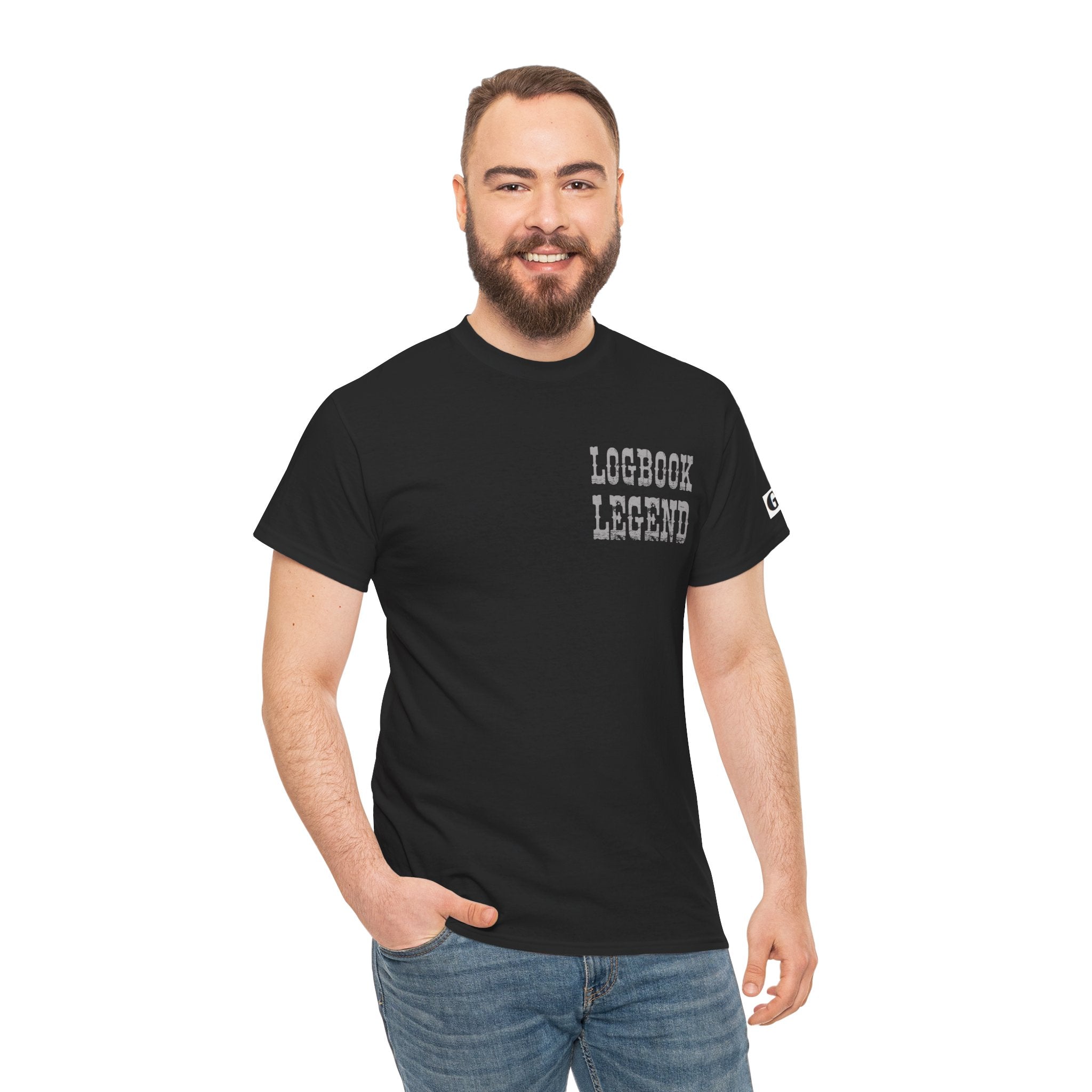Logbook Legend Trucker Tee — "Logbook Legend" Graphic T-Shirt for Drivers