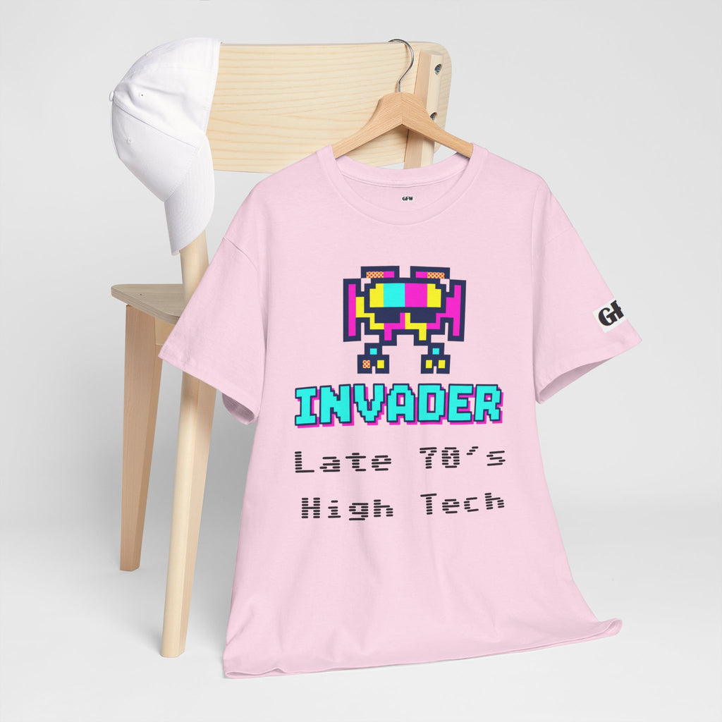 Invader Retro Pixel Tee — "Late 70's High Tech" Vintage Video Game T-Shirt