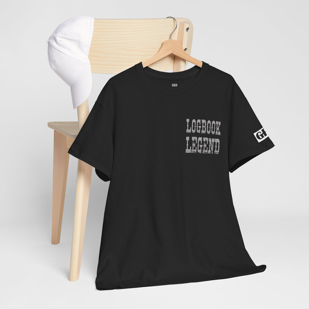 Logbook Legend Trucker Tee — "Logbook Legend" Graphic T-Shirt for Drivers