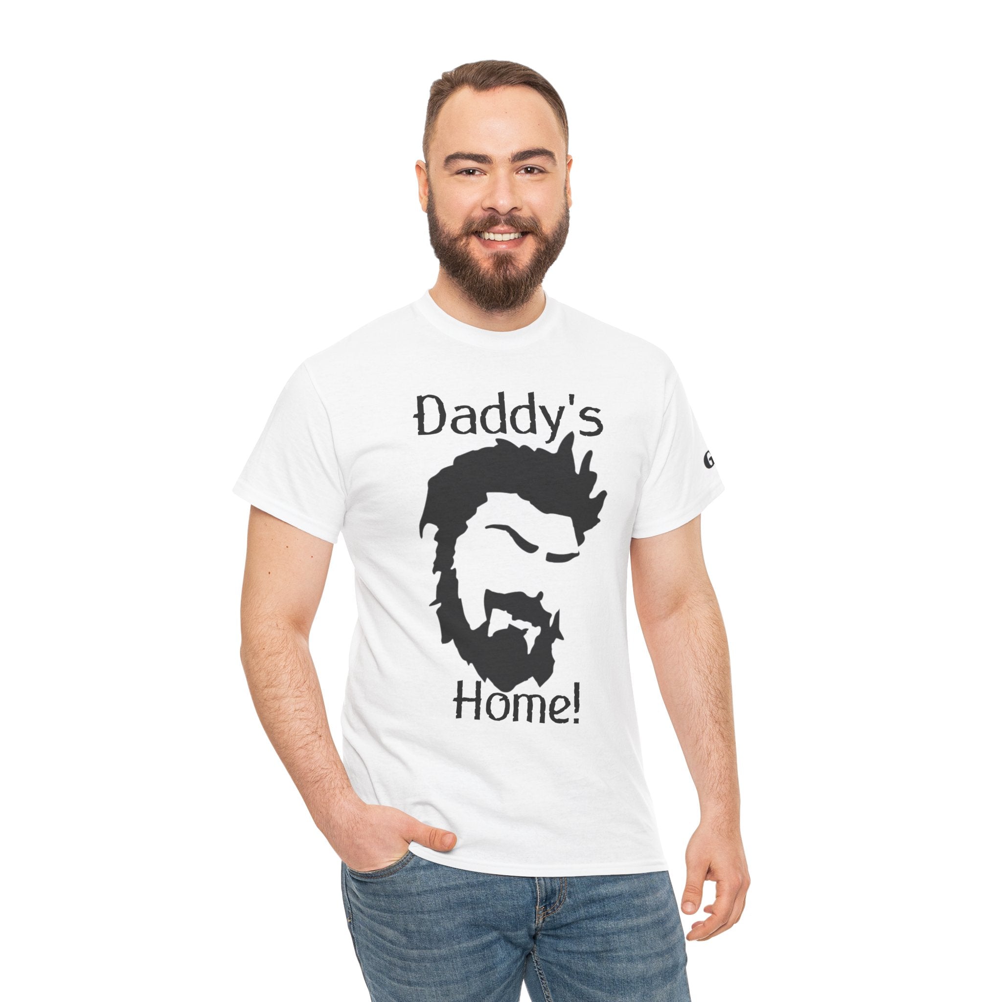 Daddy's Home T-Shirt — Men's Beard Silhouette Father's Day Tee