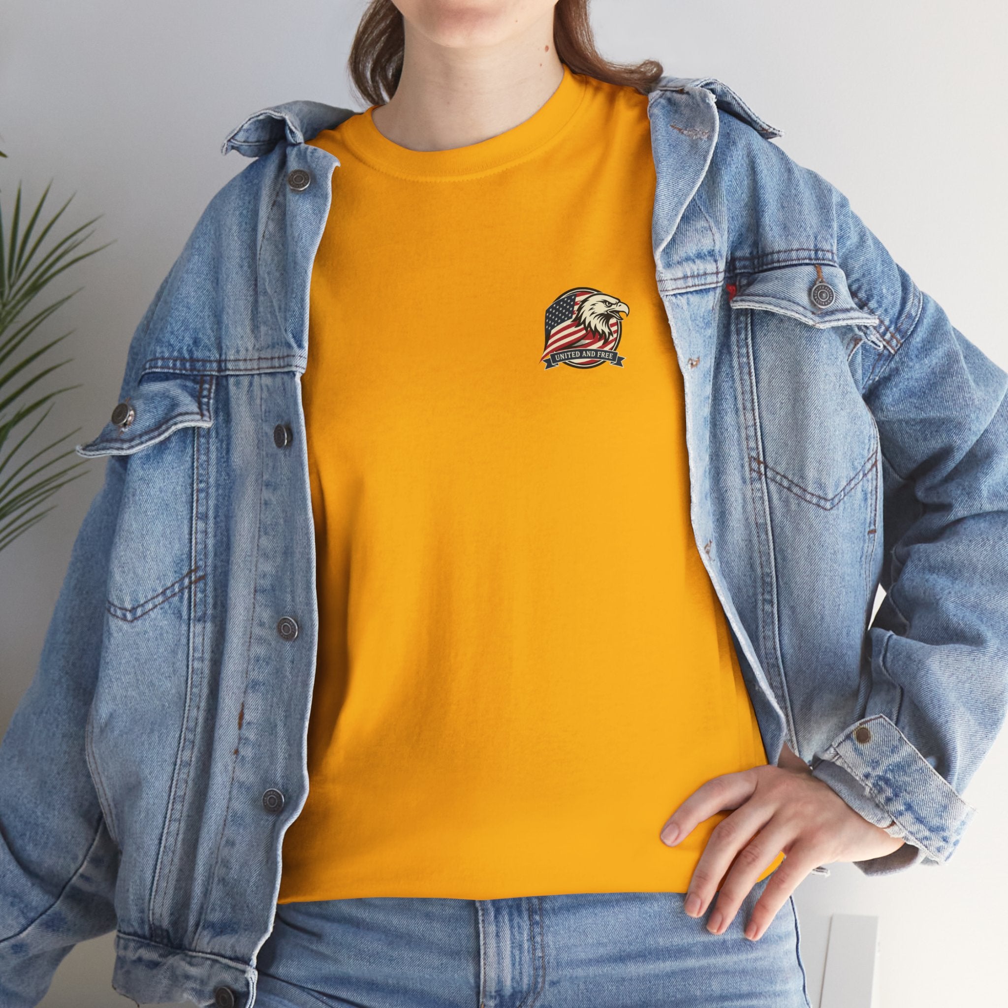 USA Bald Eagle T‑Shirt — "United and Free" Patriotic Tee