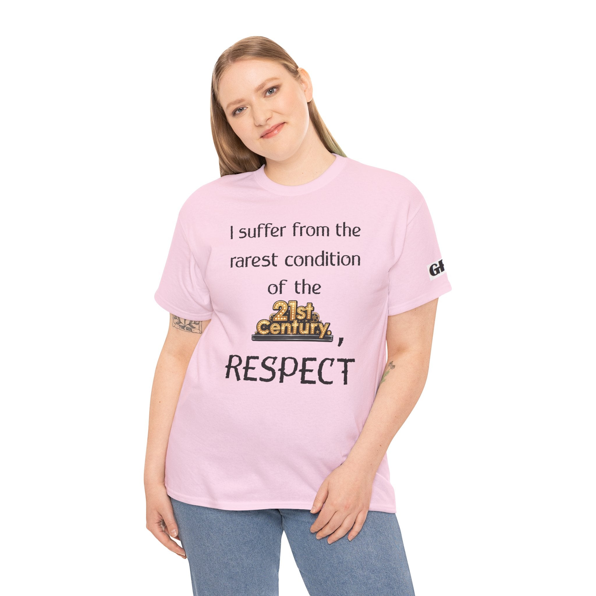 T‑Shirt — “I suffer from the rarest condition of the 21st Century, RESPECT” Vintage Text Tee