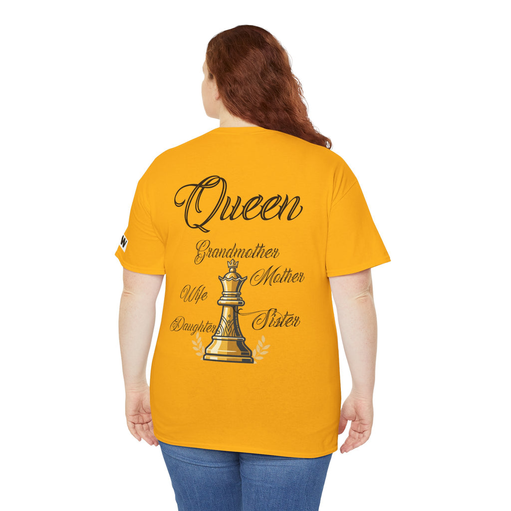 Queen Chess Piece T-Shirt — "Queen" Family Roles Tee (Grandmother, Wife, Mother, Daughter, Sister)