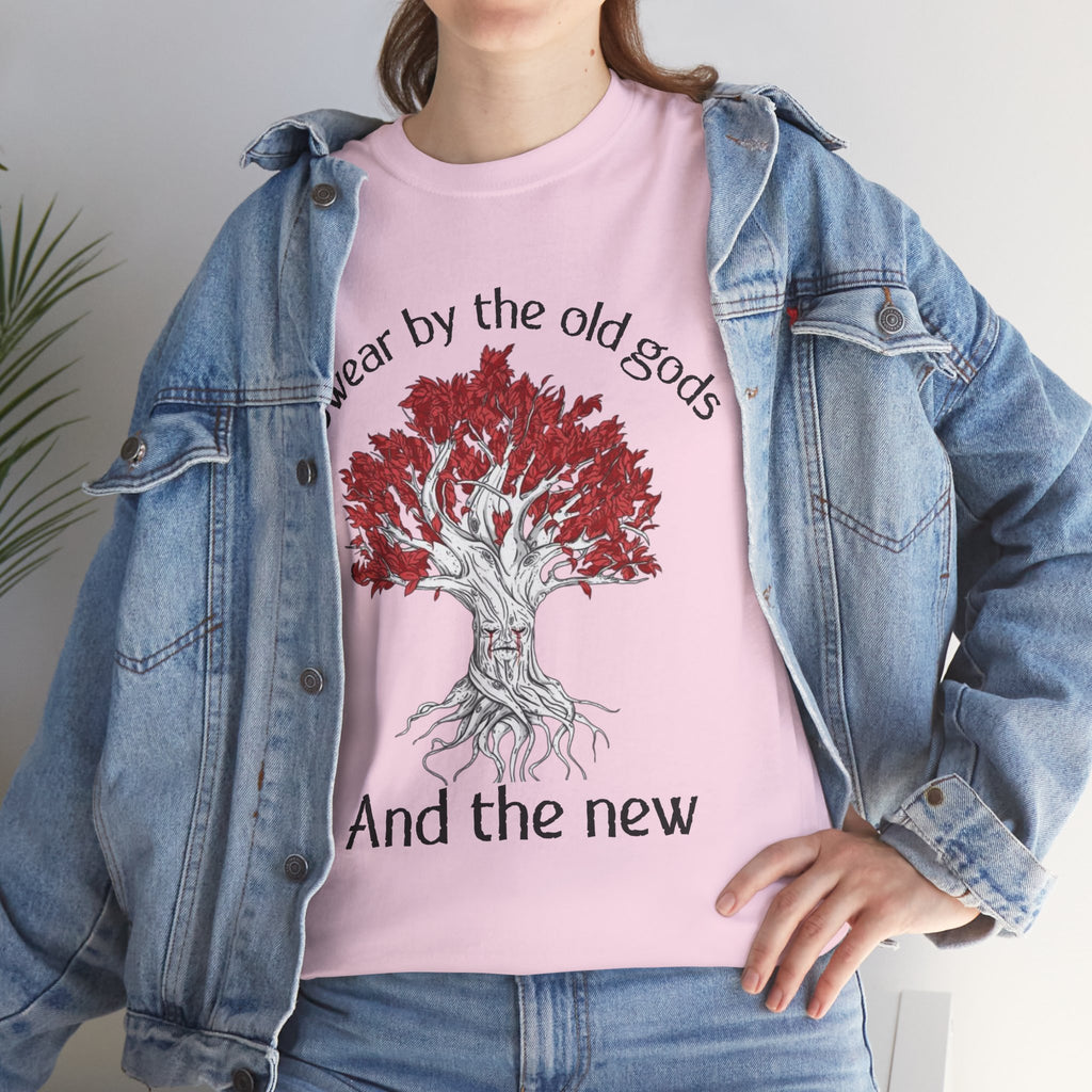 Old Gods & New Tree Tee — "Swear by the old gods and the new" Graphic Shirt