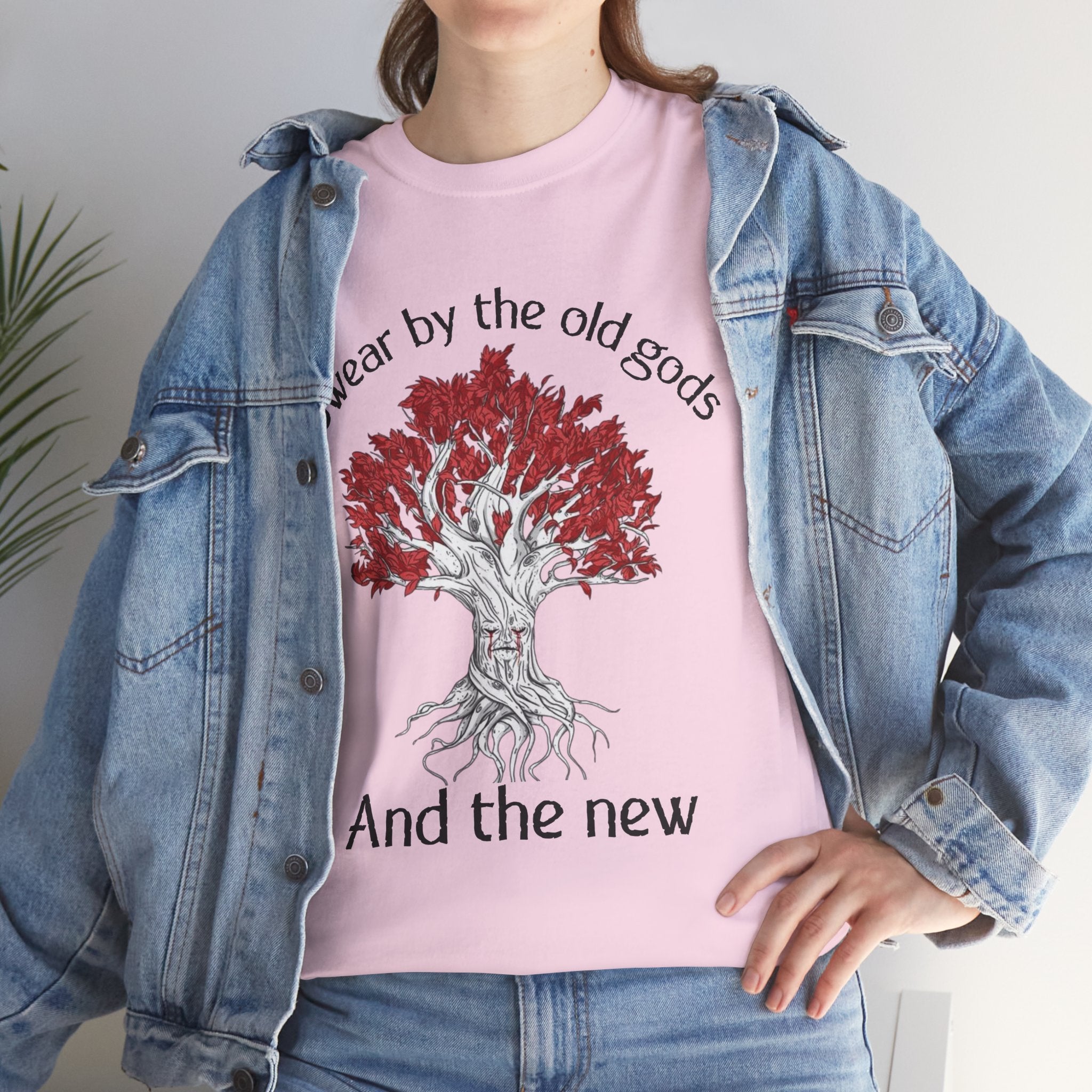 Old Gods & New Tree Tee — "Swear by the old gods and the new" Graphic Shirt