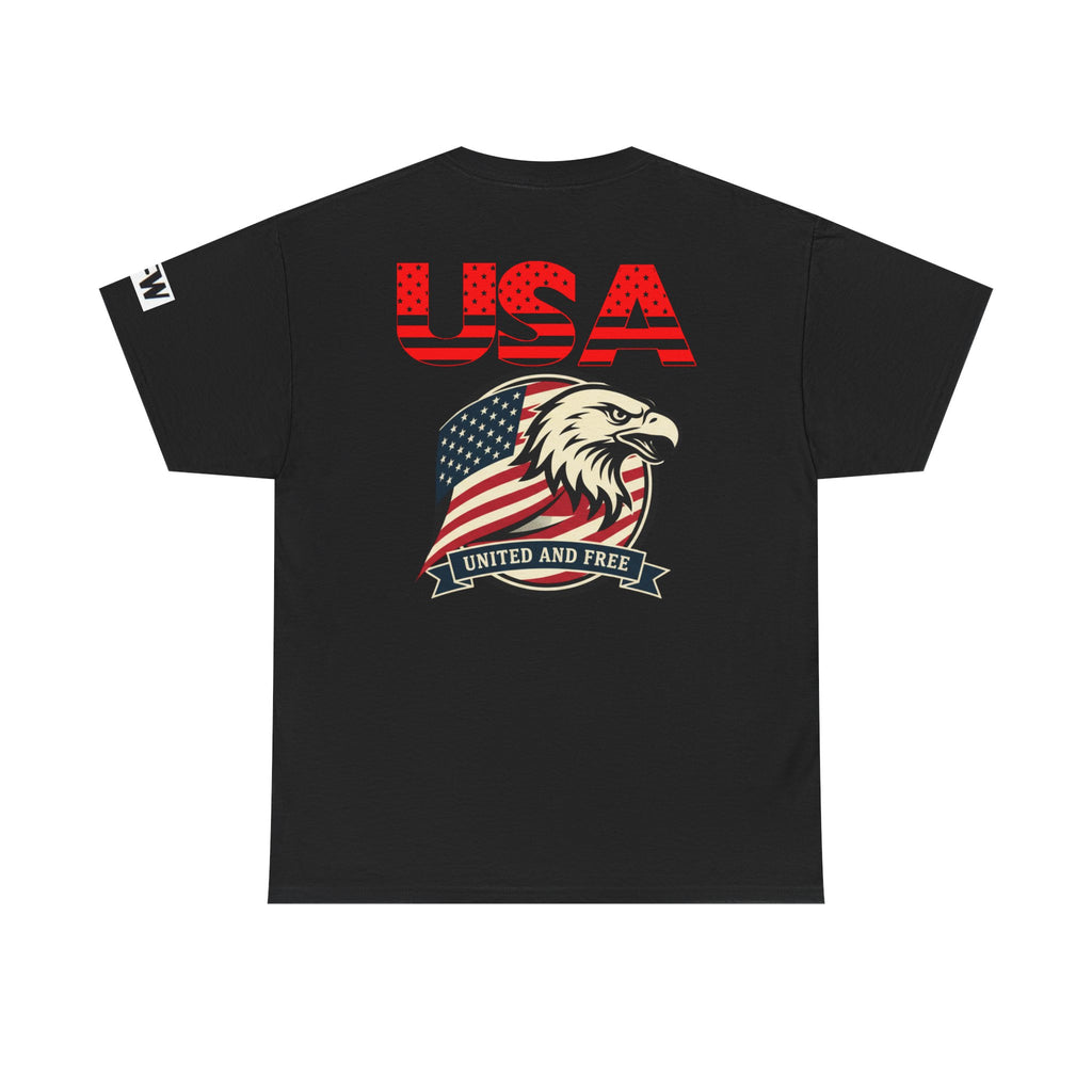 USA Bald Eagle T‑Shirt — "United and Free" Patriotic Tee