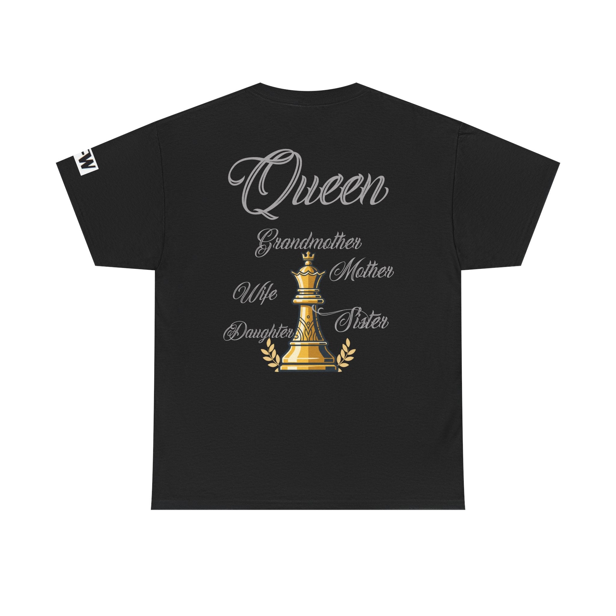 Queen Chess Piece T-Shirt — "Queen" Family Roles Tee (Grandmother, Wife, Mother, Daughter, Sister)