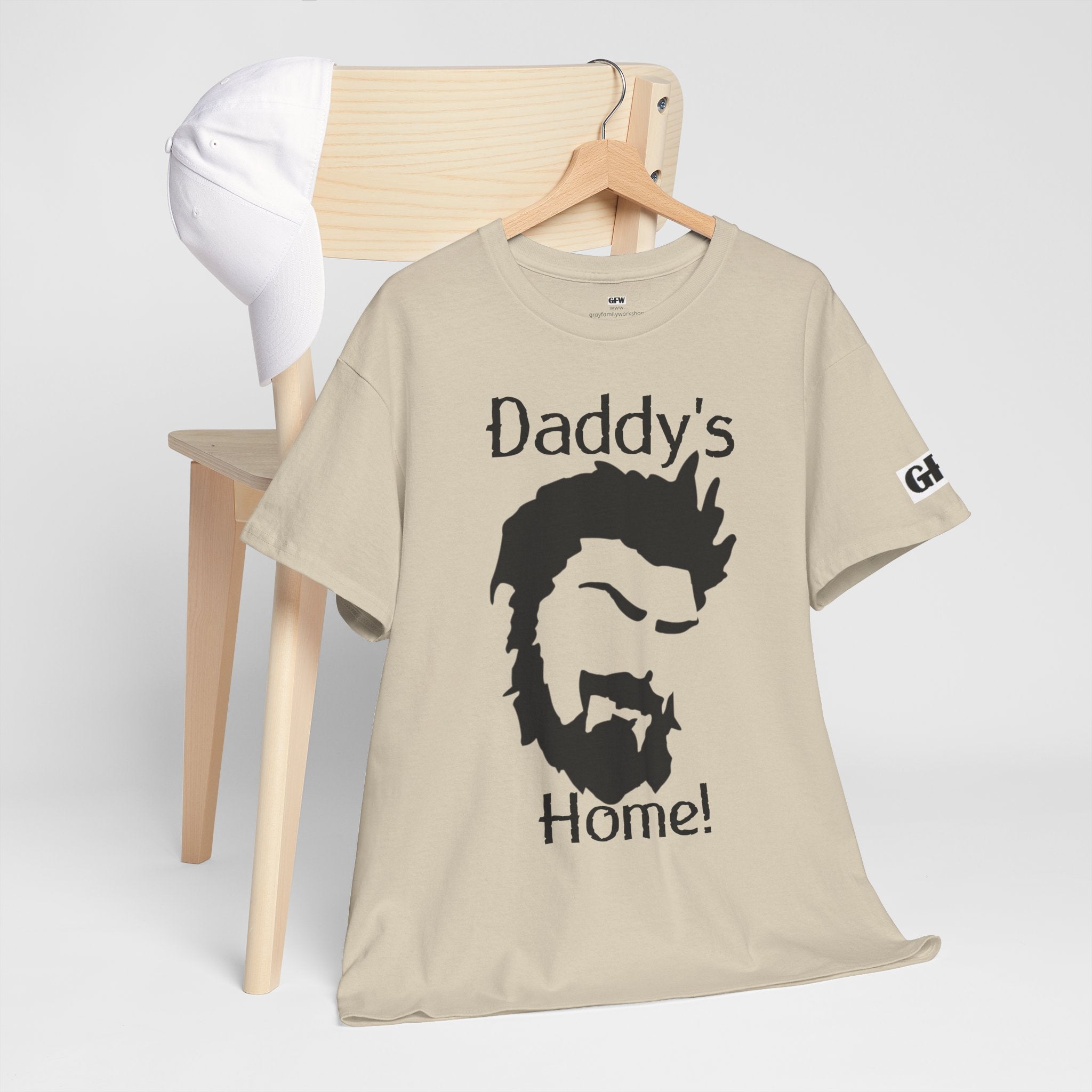 Daddy's Home T-Shirt — Men's Beard Silhouette Father's Day Tee